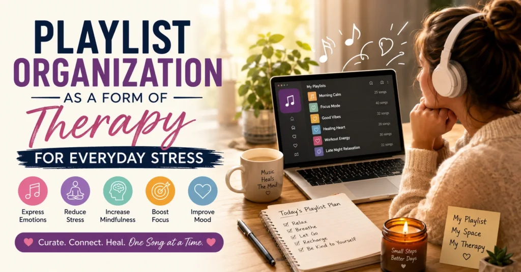 playlist organization as a form of therapy