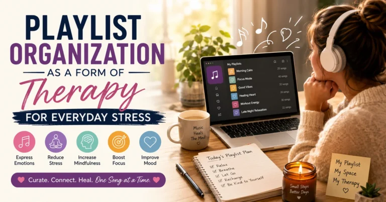 playlist organization as a form of therapy