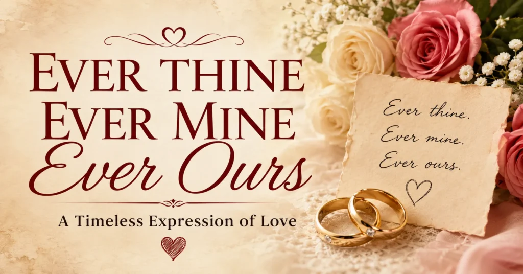 ever thine ever mine ever ours