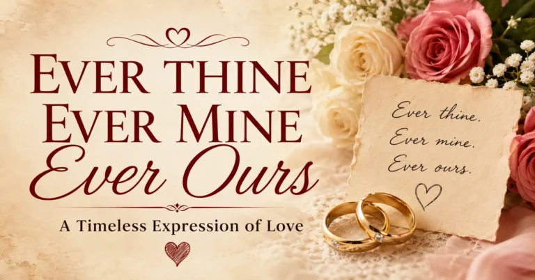 ever thine ever mine ever ours